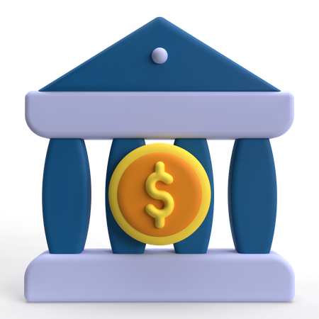 Banque  3D Icon