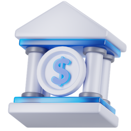 Banque  3D Icon