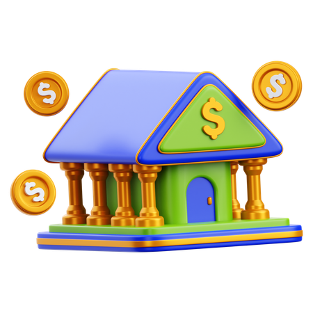 Banque  3D Icon