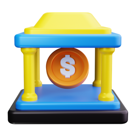 Banque  3D Icon