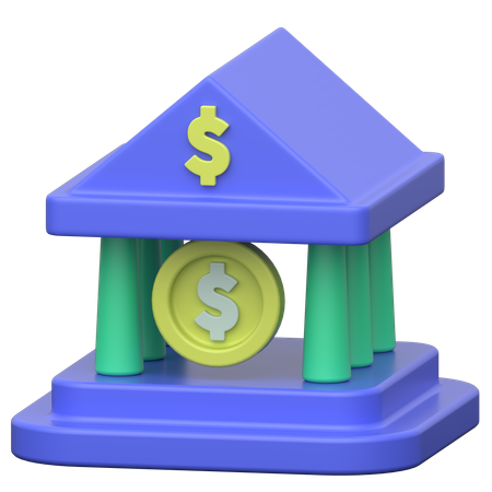 Banque  3D Icon