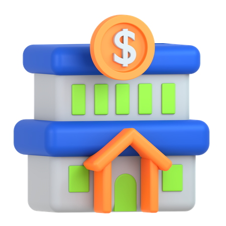 Banque  3D Icon