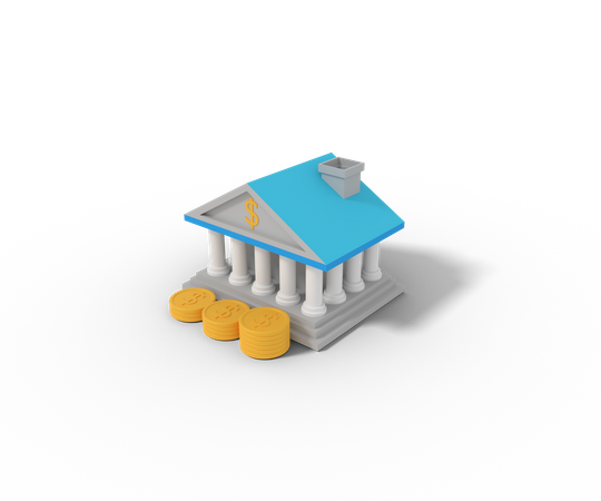 Banque  3D Icon