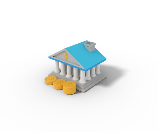 Banque  3D Icon