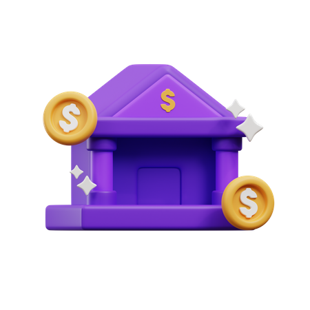 Banque  3D Icon