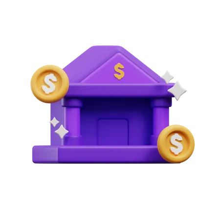 Banque  3D Icon