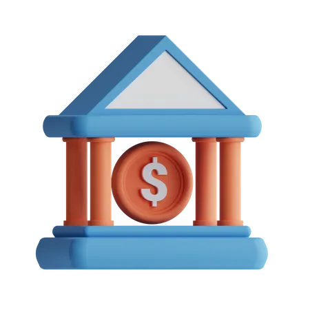 Banque  3D Icon