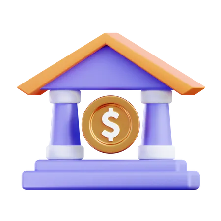 Banque  3D Icon