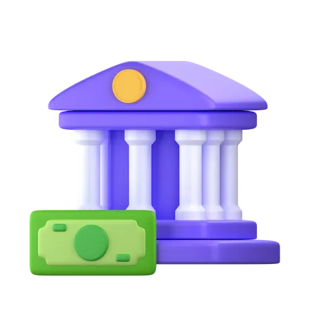 Banque  3D Icon