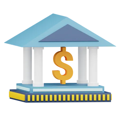 Banque  3D Icon