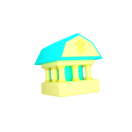 Architecture bancaire  3D Icon