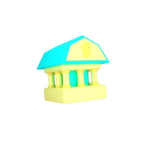 Architecture bancaire  3D Icon