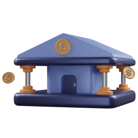 Architecture bancaire  3D Icon