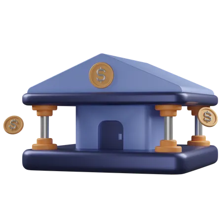 Architecture bancaire  3D Icon