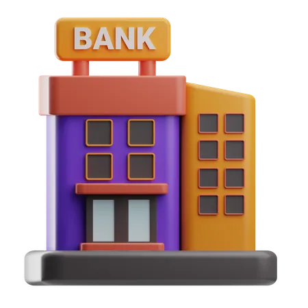 Architecture bancaire  3D Icon