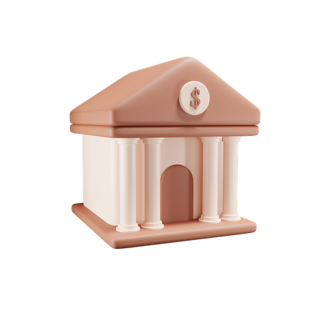 Architecture bancaire  3D Icon