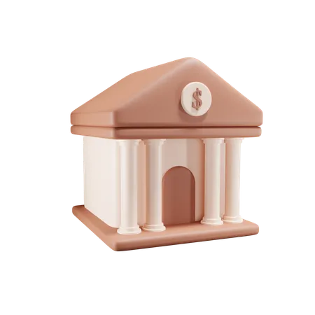 Architecture bancaire  3D Icon