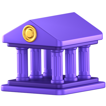 Architecture bancaire  3D Icon