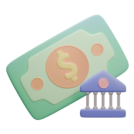 Argent bancaire  3D Icon