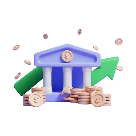 Croissance bancaire  3D Icon