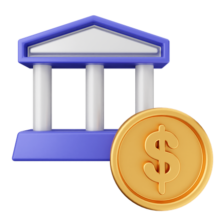 Banque d'argent  3D Icon