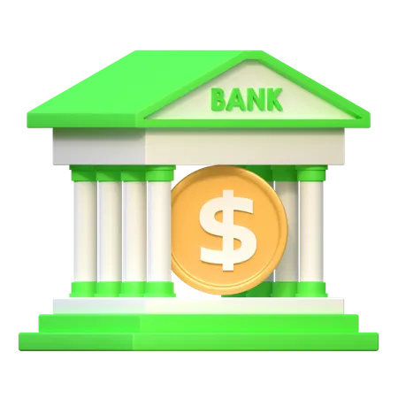 Banque de dollars  3D Icon