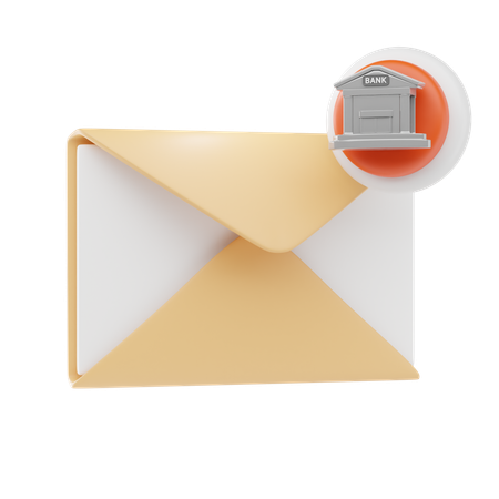 Email bancaire  3D Icon