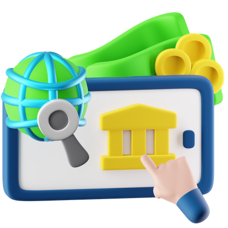 Services bancaires en ligne  3D Icon