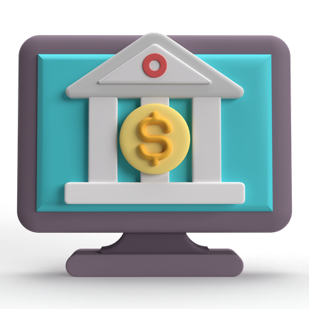 Services bancaires en ligne  3D Icon