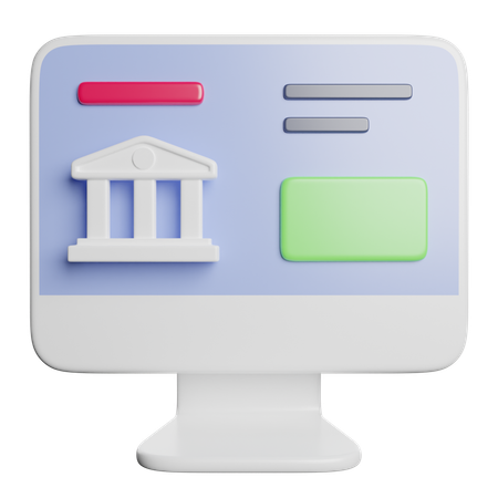 Services bancaires en ligne  3D Icon