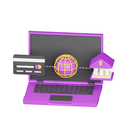 Services bancaires sur Internet  3D Icon