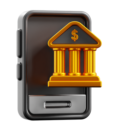 Banque en ligne  3D Icon