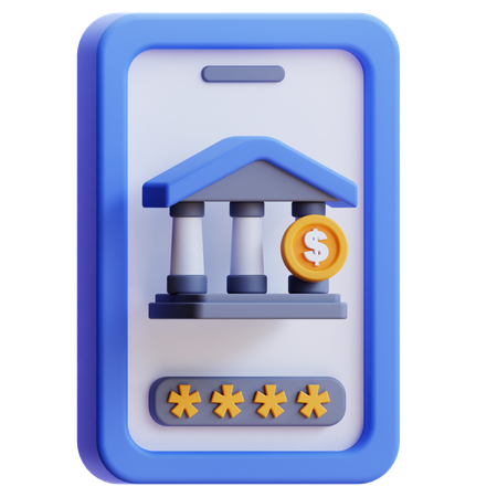 Services bancaires en ligne  3D Icon