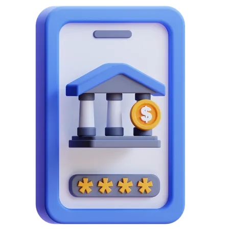 Services bancaires en ligne  3D Icon