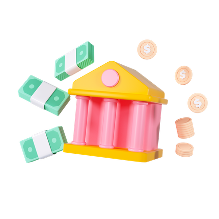 Services bancaires en ligne  3D Illustration