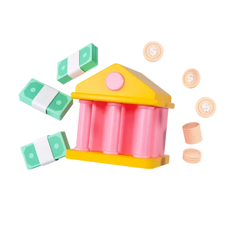 Services bancaires en ligne  3D Illustration