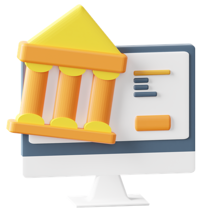 Services bancaires en ligne  3D Icon