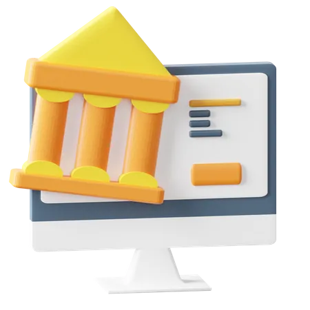 Services bancaires en ligne  3D Icon