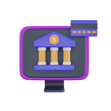 Services bancaires en ligne  3D Icon