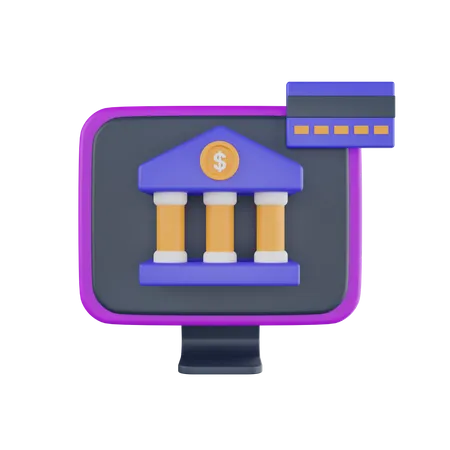 Services bancaires en ligne  3D Icon