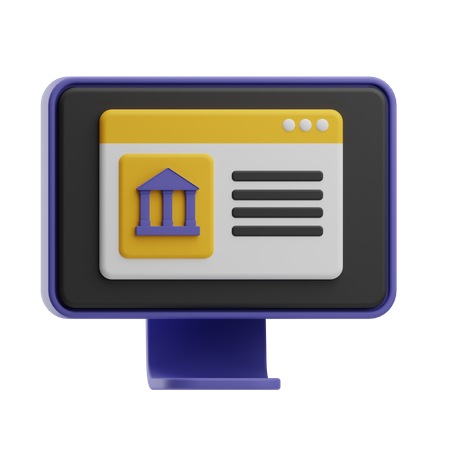 Services bancaires en ligne  3D Icon