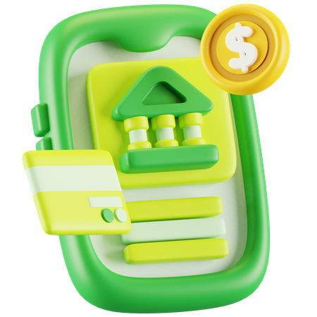 Services bancaires en ligne  3D Icon