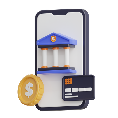 Services bancaires en ligne  3D Icon