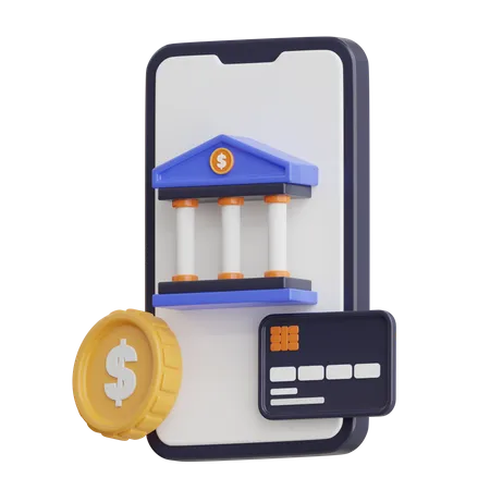 Services bancaires en ligne  3D Icon