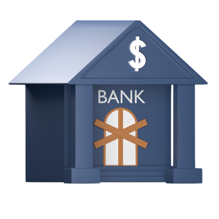 Banque fermée  3D Icon