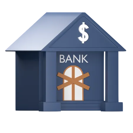 Banque fermée  3D Icon