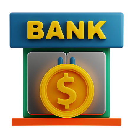 Banque financière  3D Icon