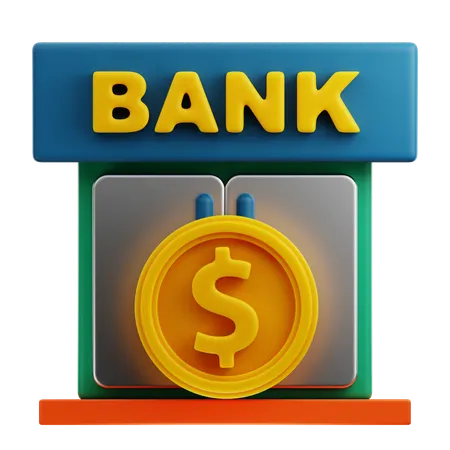 Banque financière  3D Icon