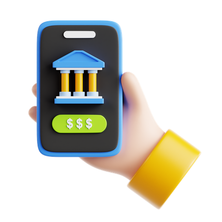 Les services bancaires mobiles  3D Icon