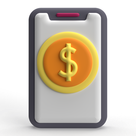 Les services bancaires mobiles  3D Icon